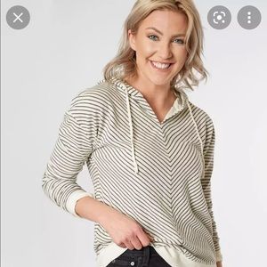 TEN TREE PINEY STRIPED HOODIE LONG SLEEVE SMALL